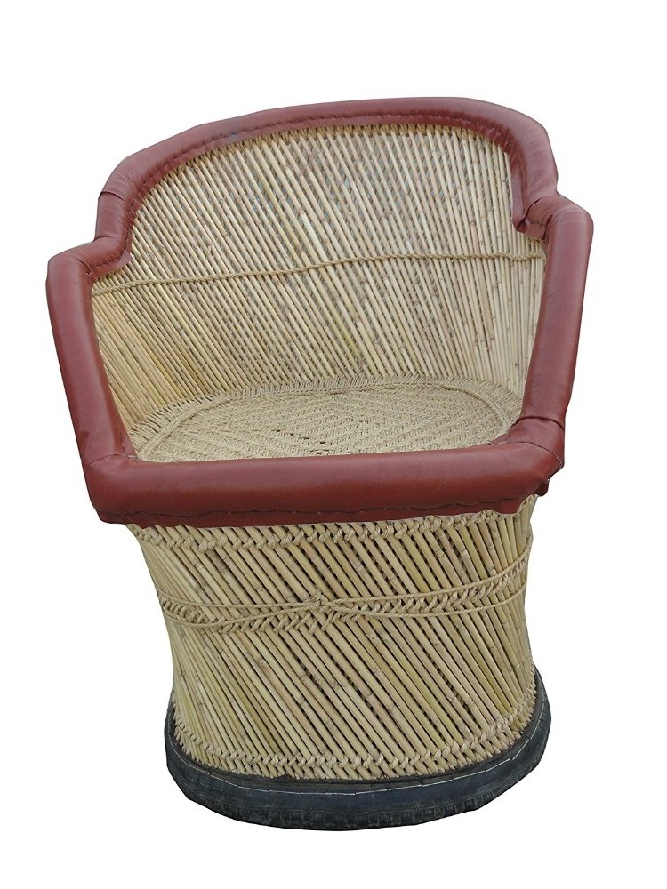 Customized Rattan  Bistro Chair Vintage Garden Outdoor Living Room Wicker Chair Patio Lawn  Courtyard Bamboo Chair   Best Price