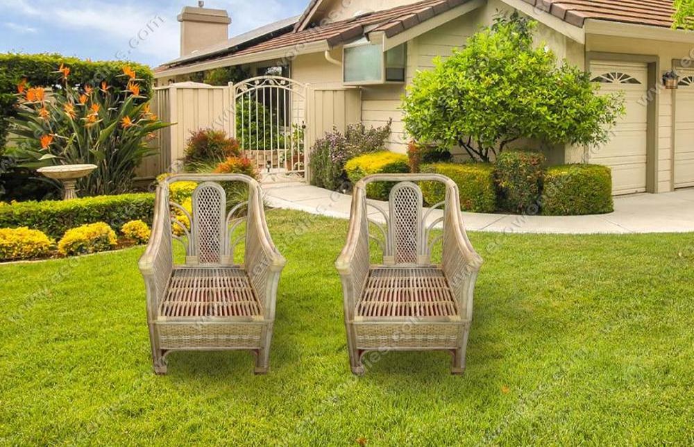 High quality rattan wicker sofa armchair furniture outdoor garden patio furniture set with coffee table bistro bamboo sets