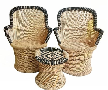 Save Place Fashion Bamboo Rattan Eco Friendly Breakfast Dinner Garden Patio Balcony Patio Cane Furniture Table Set 2 Seater