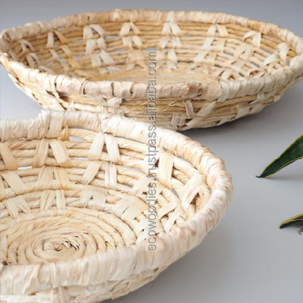 New Design  High Quality Bamboo Seagrass Wall Basket Wall For Home Decoration Rattan Wall Hanging Basket