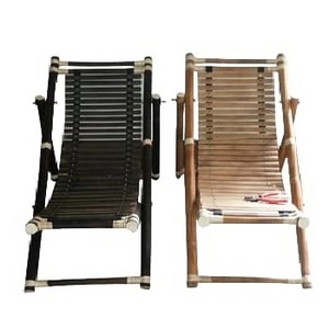 High Quality Folding Sun Lounger Outdoor Bamboo Beach Lounger Modern Reclining Spacious Poolside Lounge Chairs Set