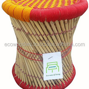 New Arrival Comfortable Bamboo Ottoman Stool Low Seating Outdoor Stool For Garden Living Room Balcony Restaurant