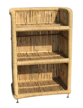 Handicraft Eco friendly Clothes Toys Books Kitchen Wardrobe Closet Frame Bamboo Rattan Cabinet Best Price