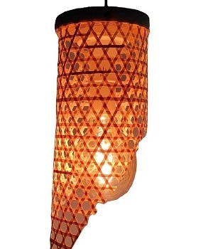 2023  Rattan Wicker Round Bamboo rattan chandelier Pendant Light Hanging Led Ceiling Light Dining Room Living Room Chandelier