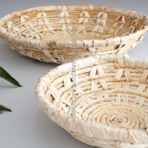 New Design  High Quality Bamboo Seagrass Wall Basket Wall For Home Decoration Rattan Wall Hanging Basket