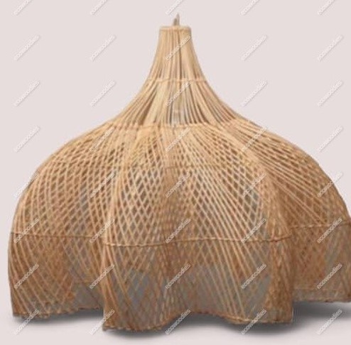 Customized Art Natural Weave Modern Rattan Pendant Light Ceiling Light For Restaurant Unique Pattern Bamboo Pendant Lights