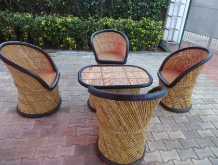 Luxury Outdoor Lounge Chair Bamboo Rattan Cane Wicker Wedding Event Party Rental Dining Banquet Chairs and Table