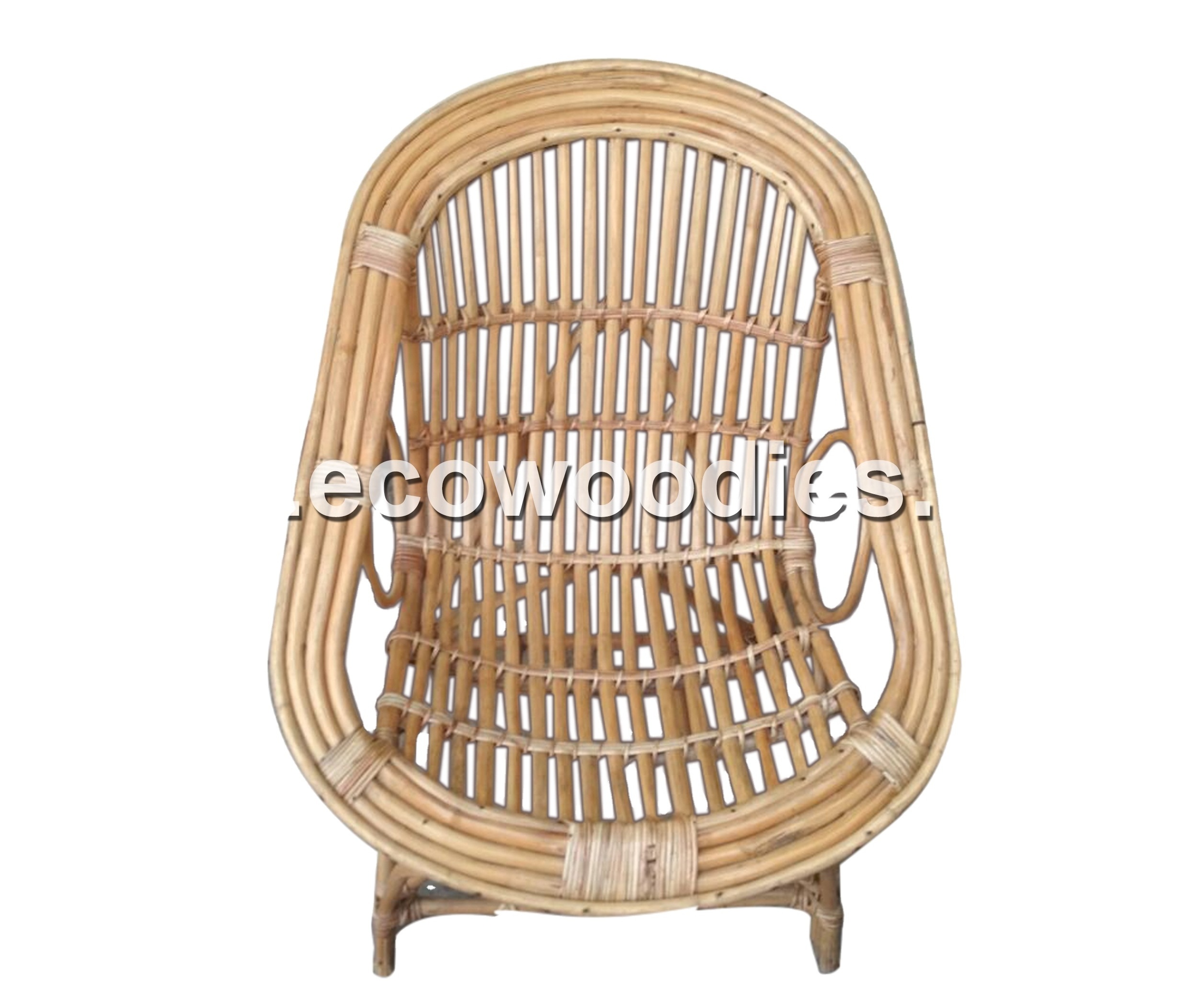 Modern Comfortable Bamboo Outdoor Garden Sofa Chair with Horizontal Cane Design for Beach Garden Bistro Outdoor Wholesale Bulk