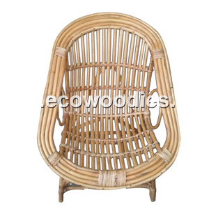 Modern Comfortable Bamboo Outdoor Garden Sofa Chair with Horizontal Cane Design for Beach Garden Bistro Outdoor Wholesale Bulk