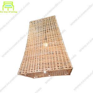 2024 Natural Bamboo Handmade Hanging Ceiling Led Rattan Pendant Light Fixture Woven Hanging Ceiling Bamboo Wicker