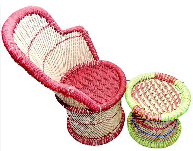 Modern Accent  Bamboo Cane Chair Rattan  Garden Chair Outdoor Furniture For Home Hotels Bars Terrace Balcony Wicker Chair