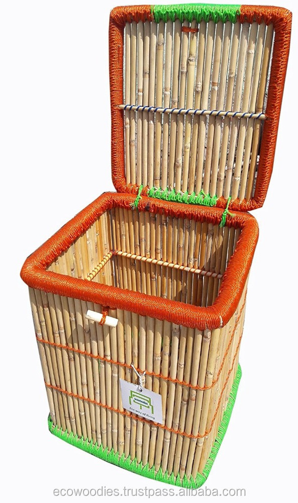 Wholesale Custom Hand Woven Bamboo Rattan Wicker Storage Basket with Lid Manufacturers New Fashion Design