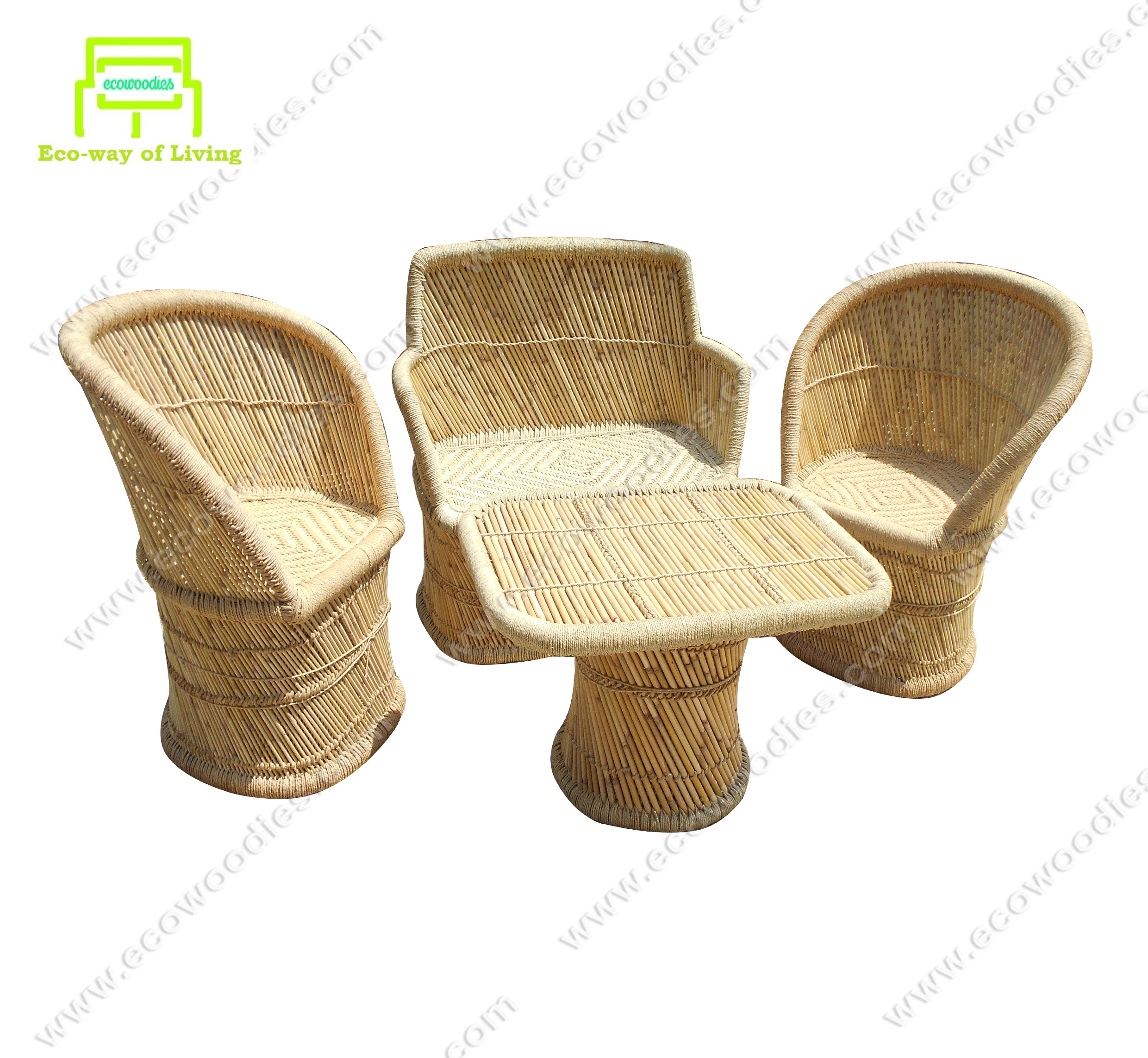 New Model Rattan Bamboo Chair Table Set of 4 with couch living sofa set restaurant set outdoor garden office living room sofas