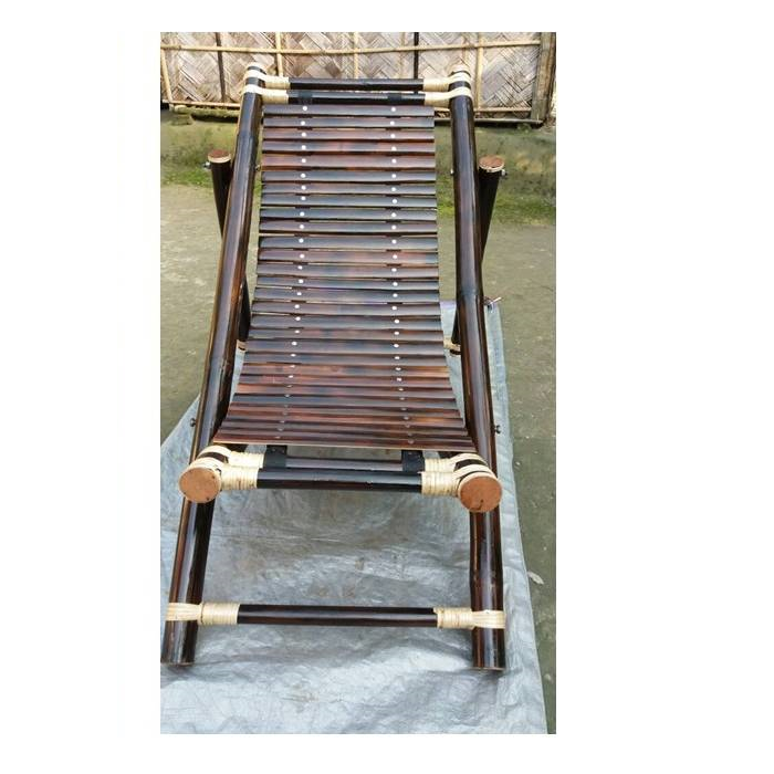 Vintage Beach Sun Lounger  Outdoor Sunbed  Pool Chairs Beach  Solid Wood Lounger Patio Garden Single Chair Outdoor Rattan Sunbed