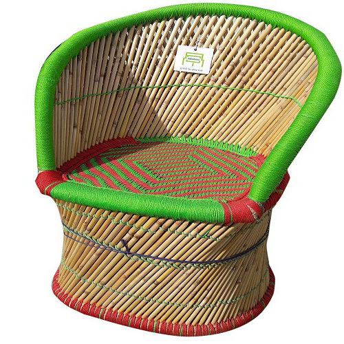 Simple Natural Bamboo Cane Frame Armchair for Living Room Lawn Garden Terrace Balcony Study Room Bedroom Patio Pub Chair