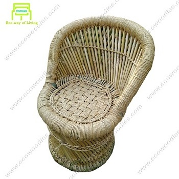 Modern Ergonomic Stool Bamboo Wooden Meditation Kneeling Bench with Folding Legs Bamboo Stool / Eco Friendly Handicraft Cane