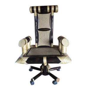 Antique Design Swivel Office Chair With Tall Back Support And Comfortable Armrest Gaming Bamboo Mesh Chairs