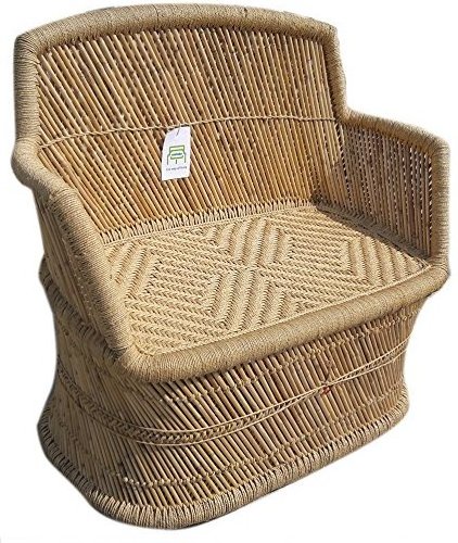 Best Selling Eco- Friendly  Bamboo Cane Lightweight Sofa Lounger + Long Reclining Chair For  Beach Garden Backyard Terrace  Sale