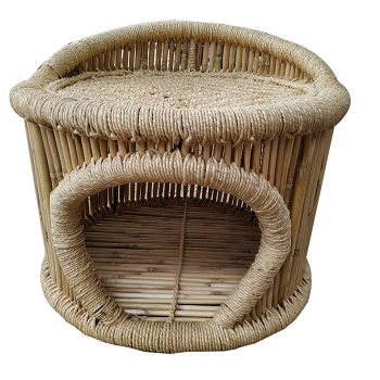 Modern design outdoor garden wicker bamboo cage houses chair hand woven Indian pet dog cat animal sitting essential for pets