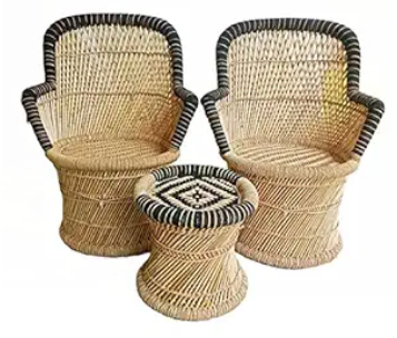 Classic Cane/Bamboo Furniture For Home Indoor /Outdoor /Garden/ Lawn /Terrace Table Chair Furniture Set