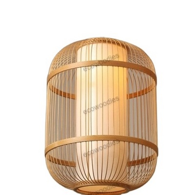 Art & Craft Handmade Eco-Friendly Bamboo Cane Rattan Wicker Hanging Lampshade Woven Chandelier Shape Ceiling Light Shade