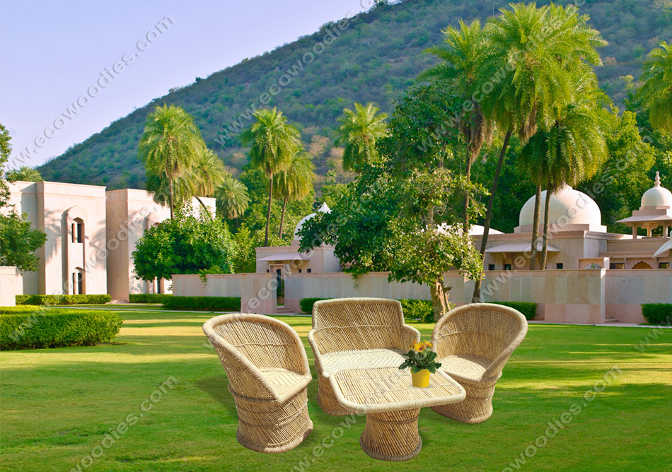 New Model Rattan Bamboo Chair Table Set of 4 with couch living sofa set restaurant set outdoor garden office living room sofas