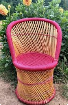 Classical Designer Best Quality Living Room Cane Bamboo Sofa Chair For Home Balcony Hotel Lobby Restaurant Cane Mudda Chair