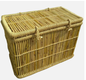 Eco Friendly Handicraft Bamboo Cane Storage Box With Lid Wholesale Gift Basket Multifunction Closet Designer Wicker Baskets