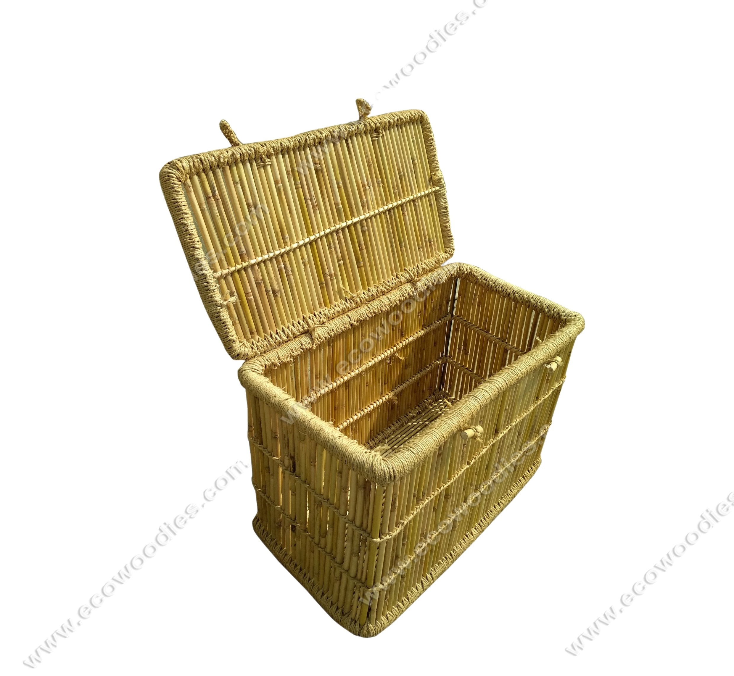 Mid-Century Style Eco Friendly Bamboo Serving Tray Storage Basket For Home Decor Hotel Restaurant Cafe