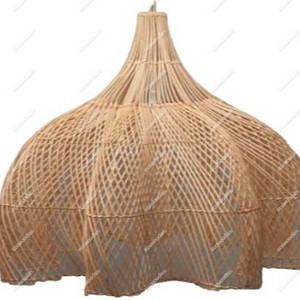 Customized Art Natural Weave Modern Rattan Pendant Light Ceiling Light For Restaurant Unique Pattern Bamboo Pendant Lights