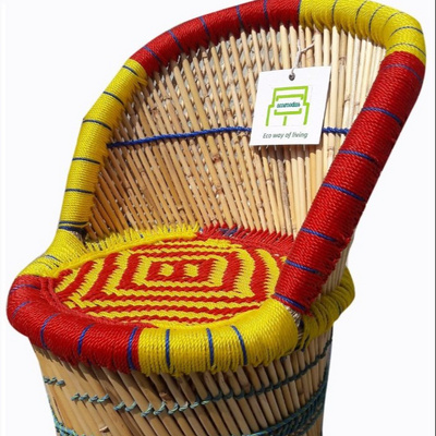 2024 Kids Handicraft Cane Bamboo Camping  Gaming Living Room Desk Chair  Outdoor Garden Beach  Rattan Chair