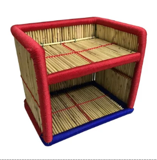 Wholesale Price Bamboo Cane Decorative Shelves Storage Organizer Rack For Book Clothing Store