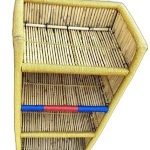 Traditionally Decorative Unique wicker Bamboo Cane Shelves Multi Functional Storage Cabinets For Keeping Belongings