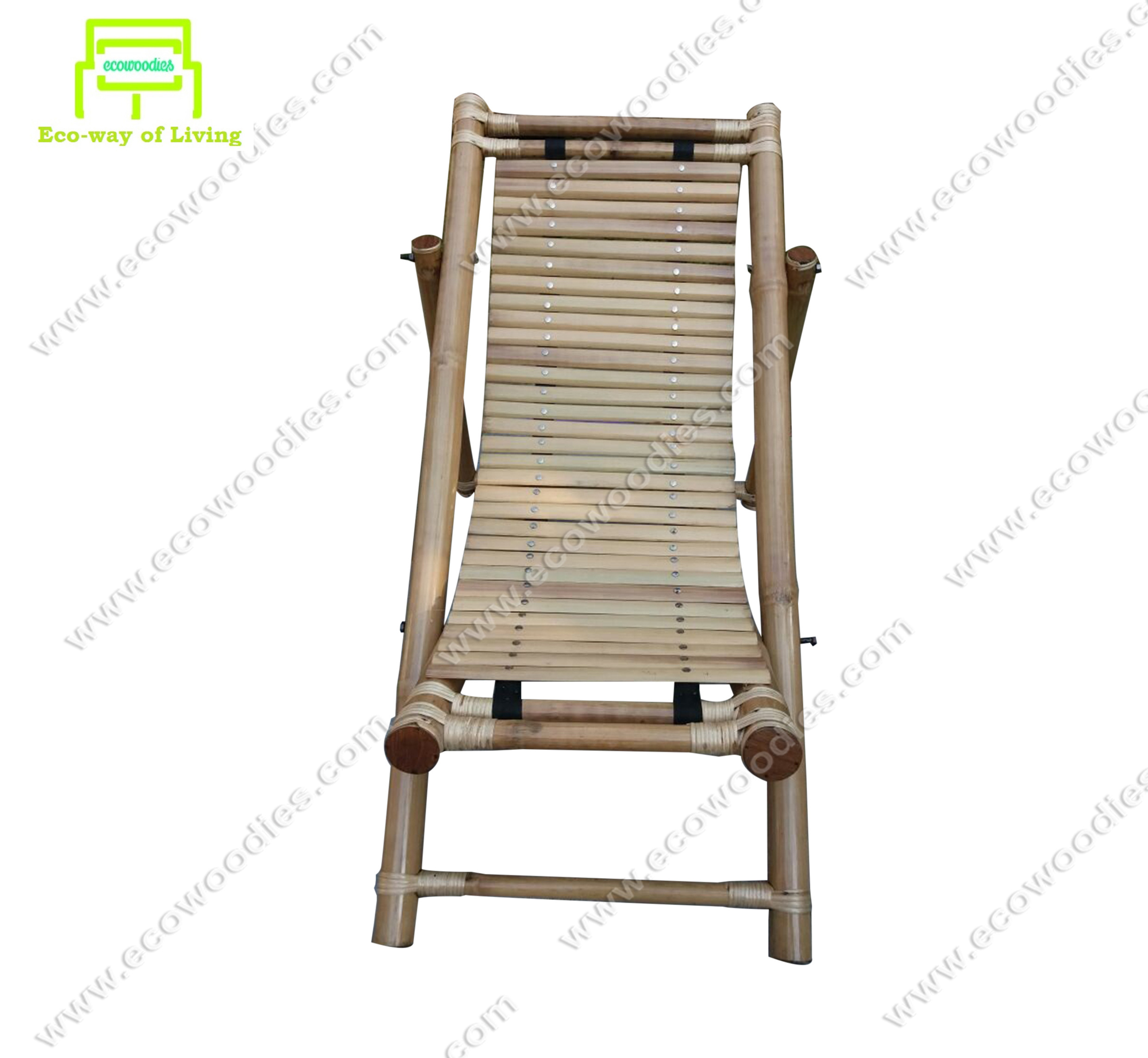 Wholesale Long Lasting Comfortable Foldable Bamboo Beach Chair For Pool Side Beach Garden Outdoor Chair