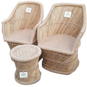 2024 Vintage Classic eco friendly handicraft cane/bamboo chairs with ottoman stool for garden/outdoor/patio/lawn/hotel