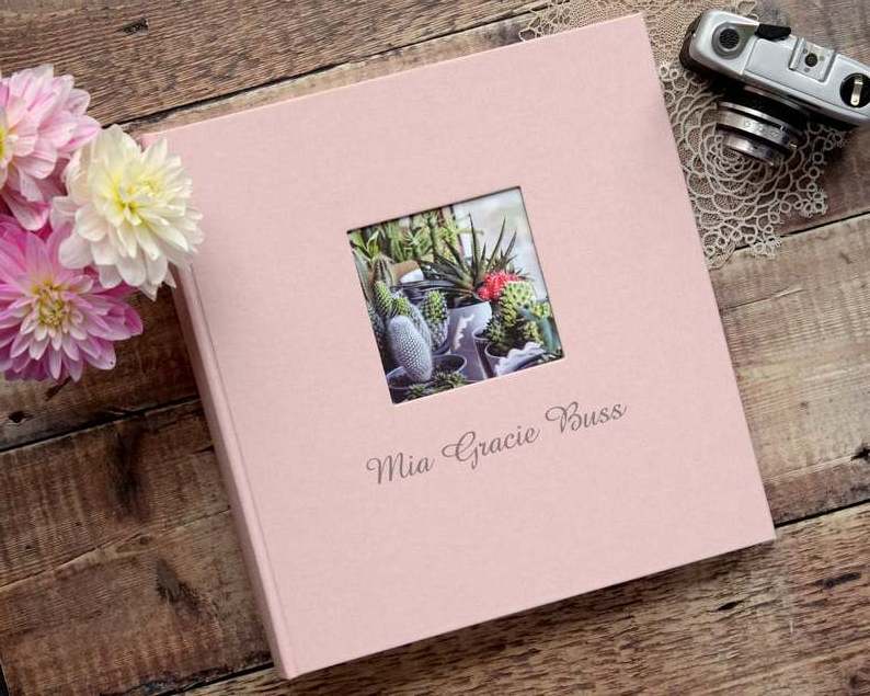 Custom Pages Pink Small Baby Scrapbook Scrap Book Photo Album