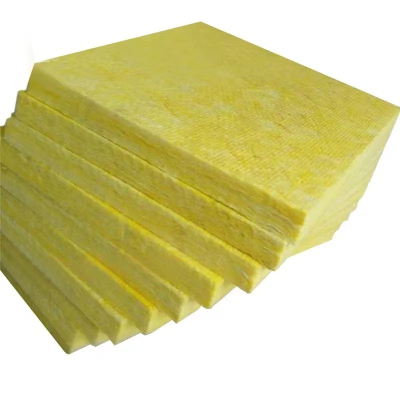 Yellow Faced Fiberglass Sound Insulation Fire Proof Glass Wool Batt