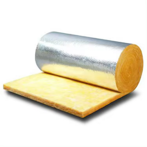 Free sample insulation glass fiber cotton roll felt Fireproof insulation 48kg/m3 50mm aluminum foil glass wool blanket