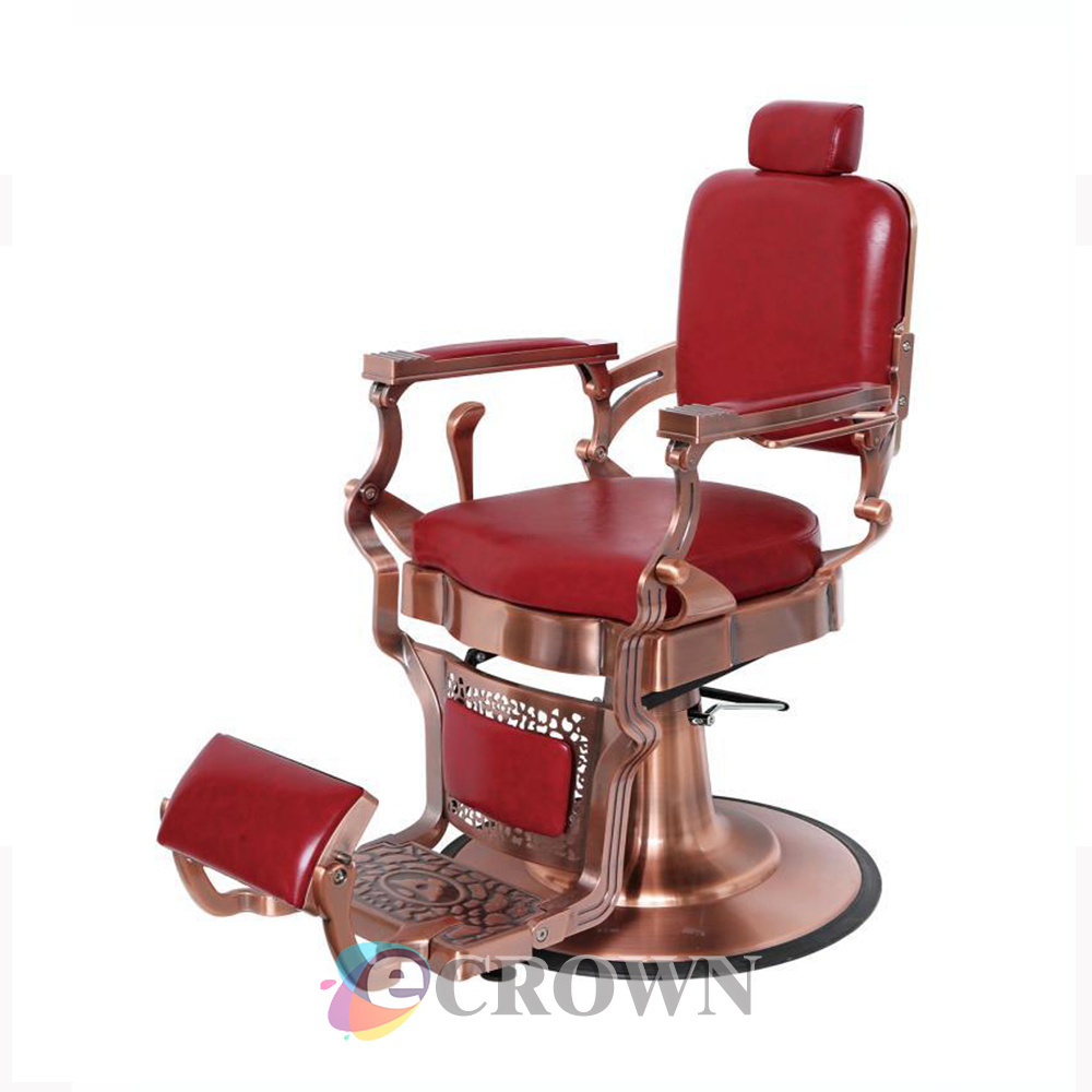 Durable Metal cushion Floor backrest chair copper bench chair beautye leather salon / Wheel