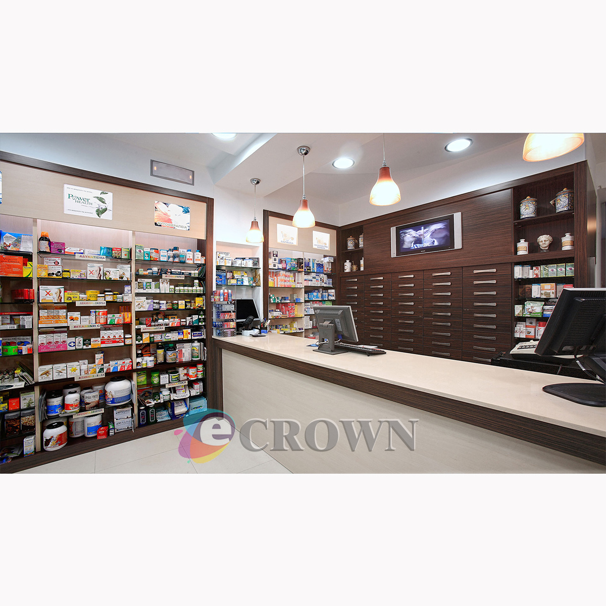 Full Vision Simple medicine Elegant shop customize drugs shop medicine counter For Model Cars