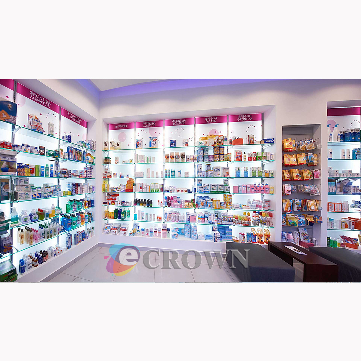 Full Vision Simple medicine Elegant shop customize drugs shop medicine counter For Model Cars