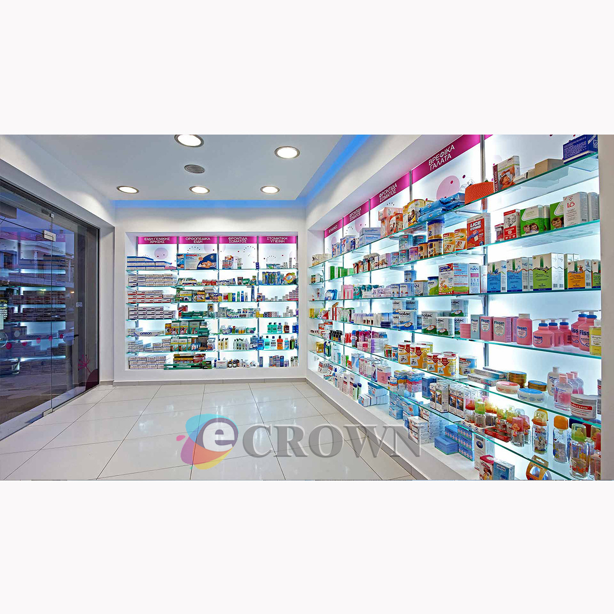 Retail Used Locking drugstore shop counter pharmacytone Ring drugs shop drugstore medicine counter Light