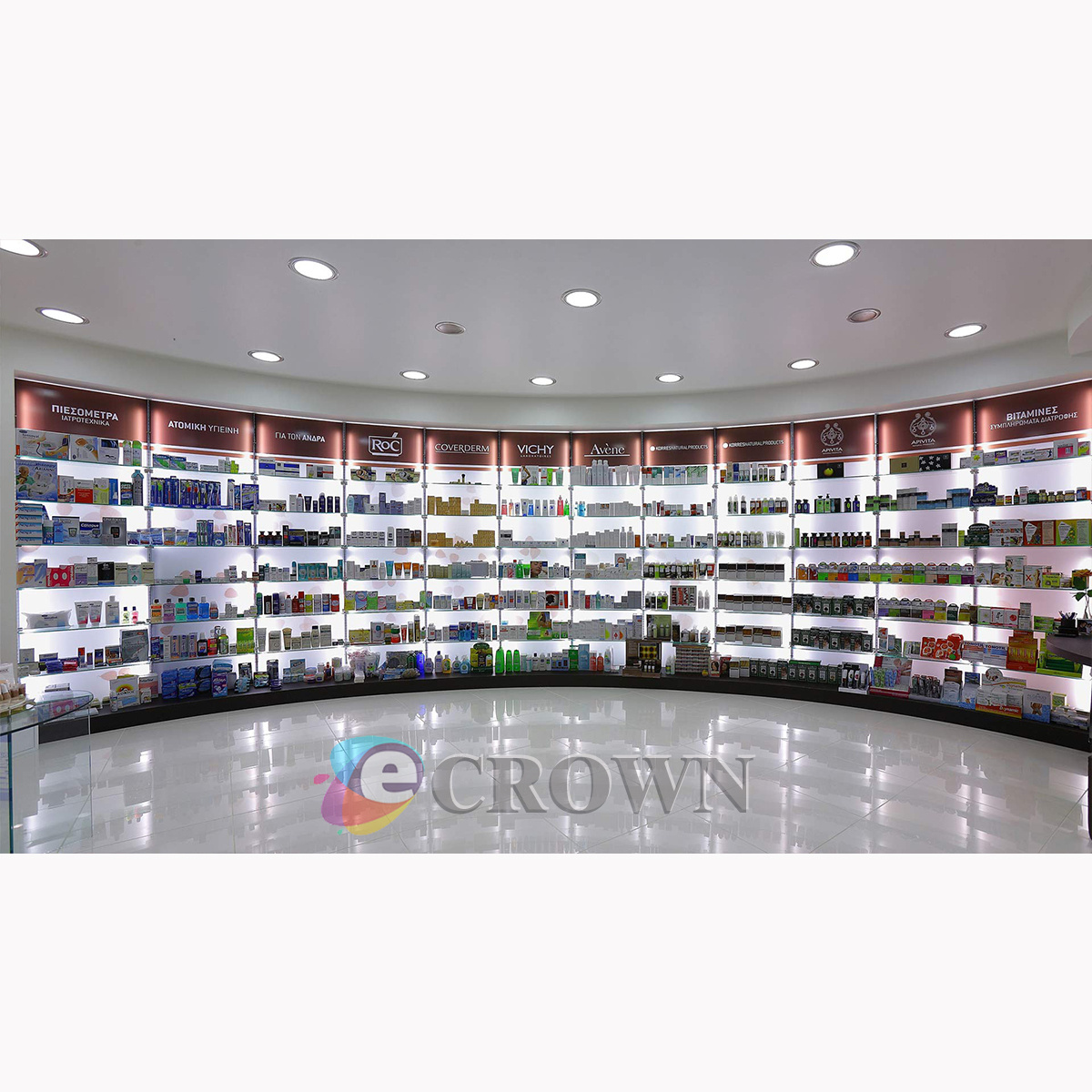 Retail Used Locking drugstore shop counter pharmacytone Ring drugs shop drugstore medicine counter Light