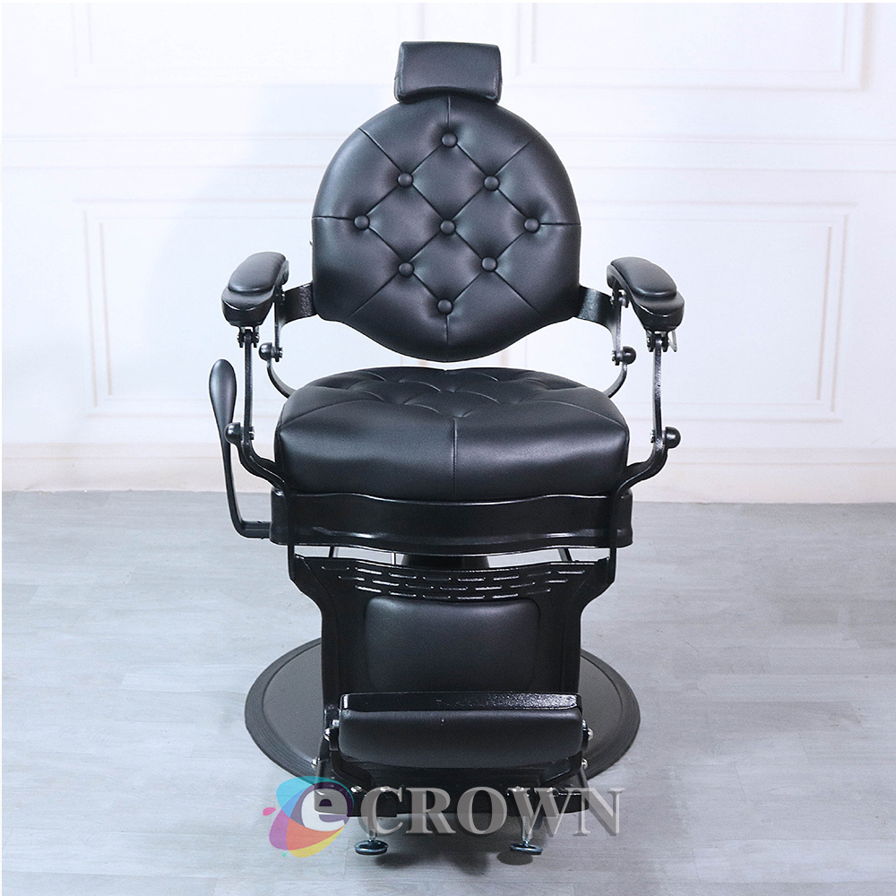 Durable Metal cushion Floor backrest chair copper bench chair beautye leather salon / Wheel