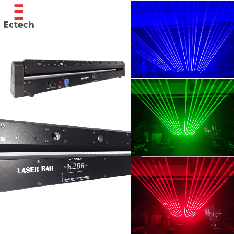 Fat Beam Red 8 Eyes 500mw Lazer Bar Moving Head Laser Stage Lighting Dj Laser Light for Bands Night Clubs Wedding Parities