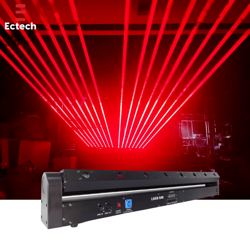 Fat Beam Red 8 Eyes 500mw Lazer Bar Moving Head Laser Stage Lighting Dj Laser Light for Bands Night Clubs Wedding Parities