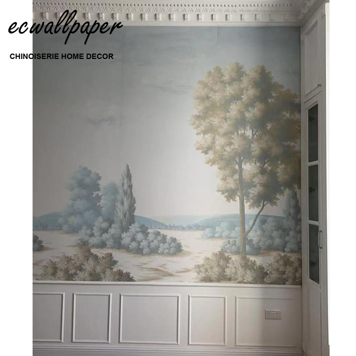 Forest Wallpaper Hand Painted Panoramic Murals