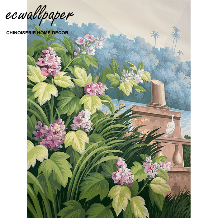 Landscape Wallpaper Hand Painted Panoramic Wallpaper Murals