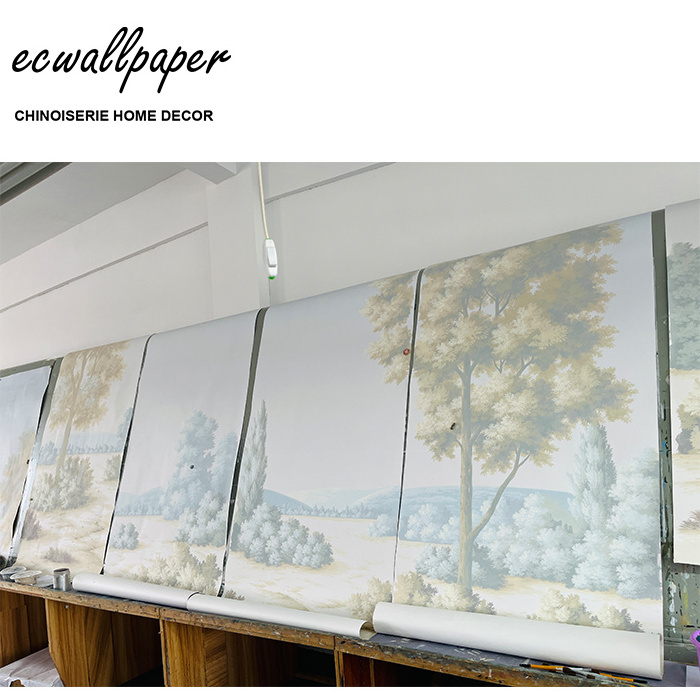 Forest Wallpaper Hand Painted Panoramic Murals