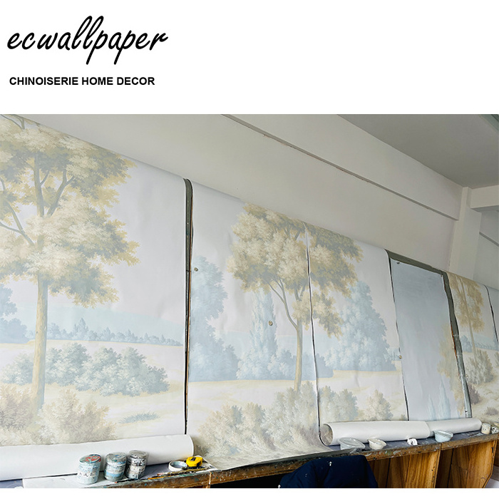 Forest Wallpaper Hand Painted Panoramic Murals